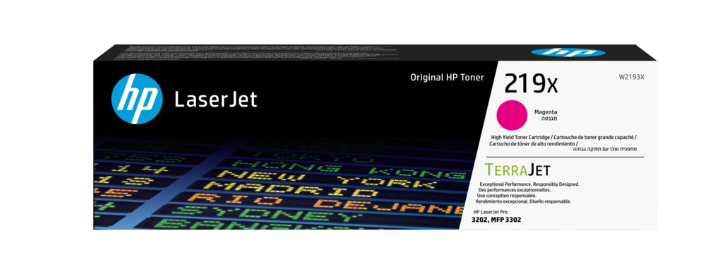 מחסנית טונר LaserJet מקורית במגנטה HP 219X, תפוקה גבוהה (W2193X)