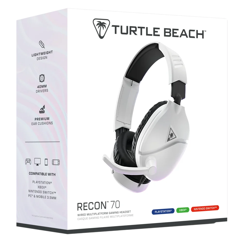  אוזניות גיימינג TURTLE BEACH RECON 70 Multi-Platform 2024 – לבן 