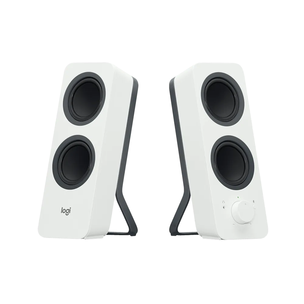  רמקולי סטריאו בלוטוס Z207 למחשב מבית Logitech לבן 