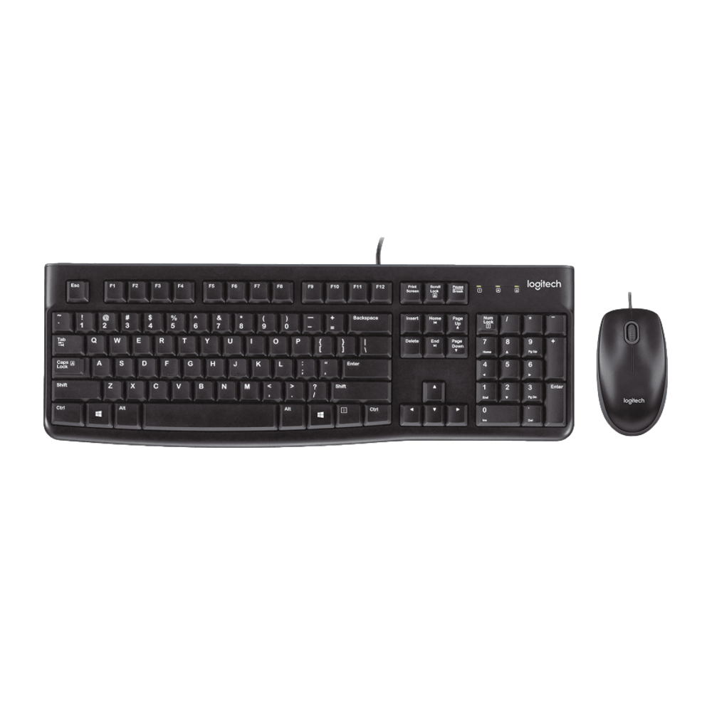  סט מקלדת ועכבר ברוסית Logitech Desktop Set MK120 Retail 