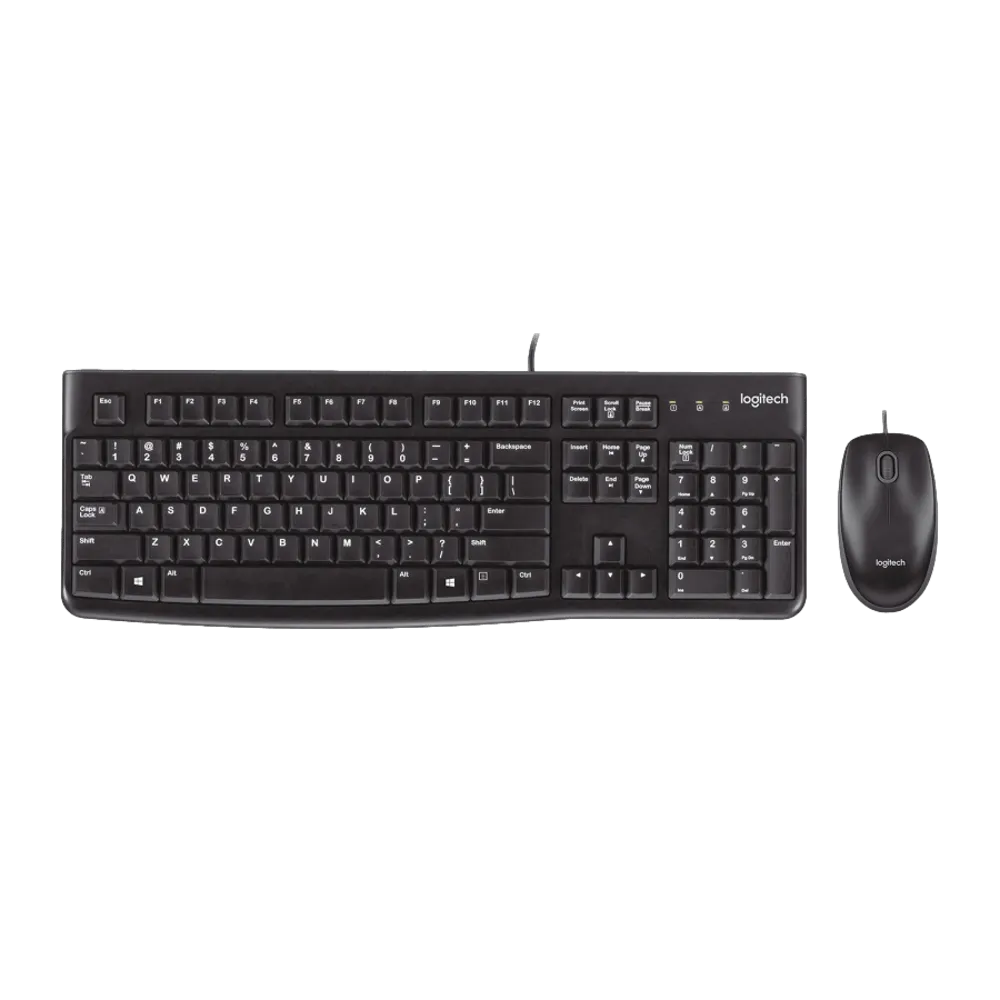  סט מקלדת ועכבר ברוסית Logitech Desktop Set MK120 Retail 