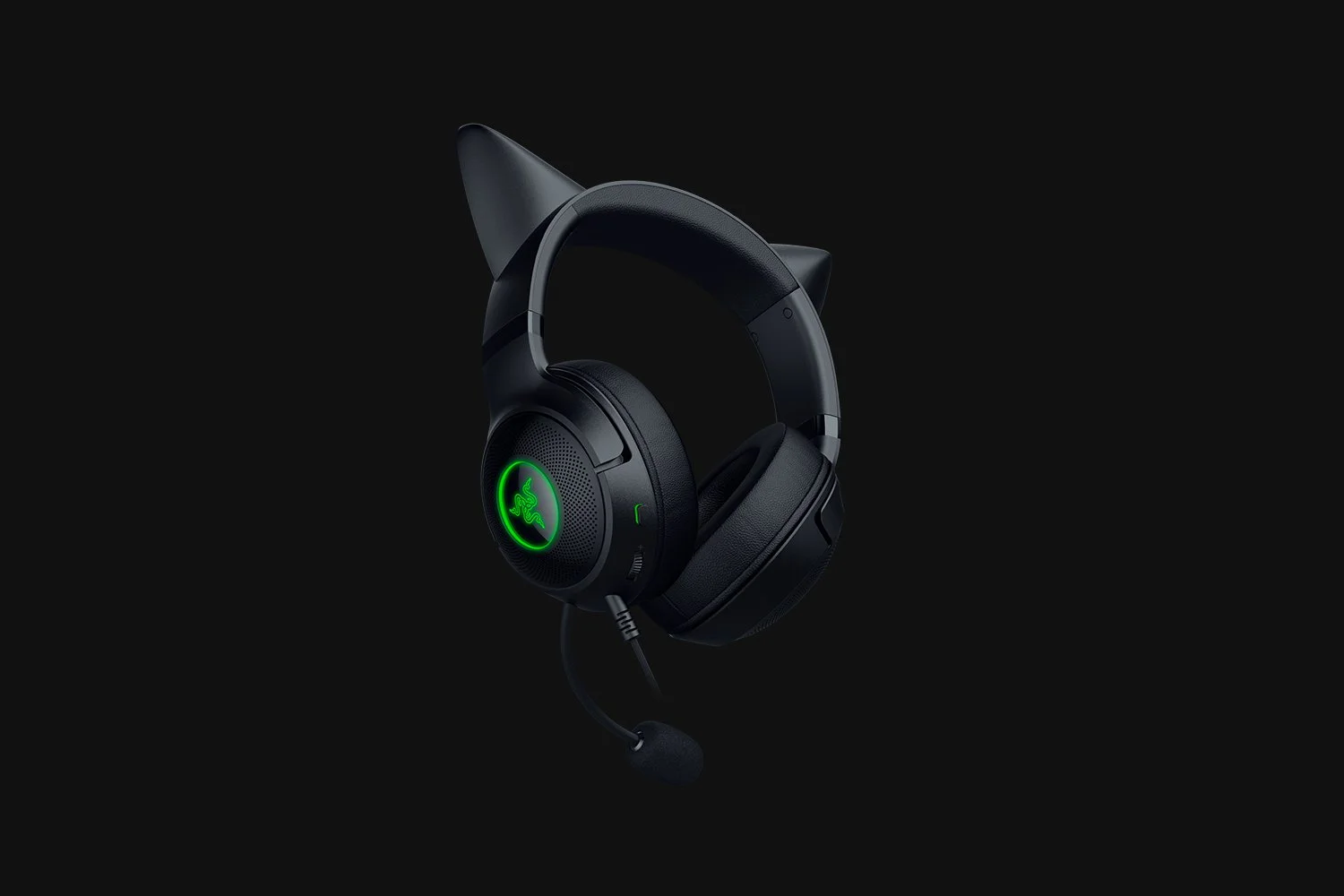  אוזניות חוט’ – RAZER KRAKEN KITTY V2 שחור 