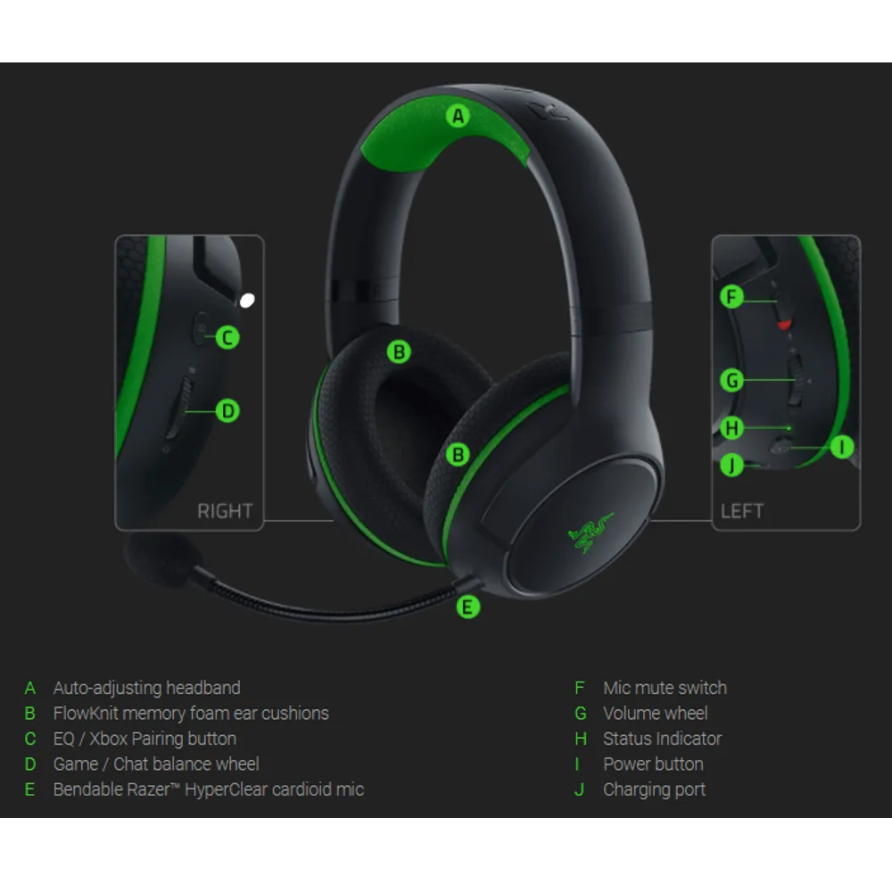  אוזניות אלחוטיות RAZER KAIRA FOR XBOX 