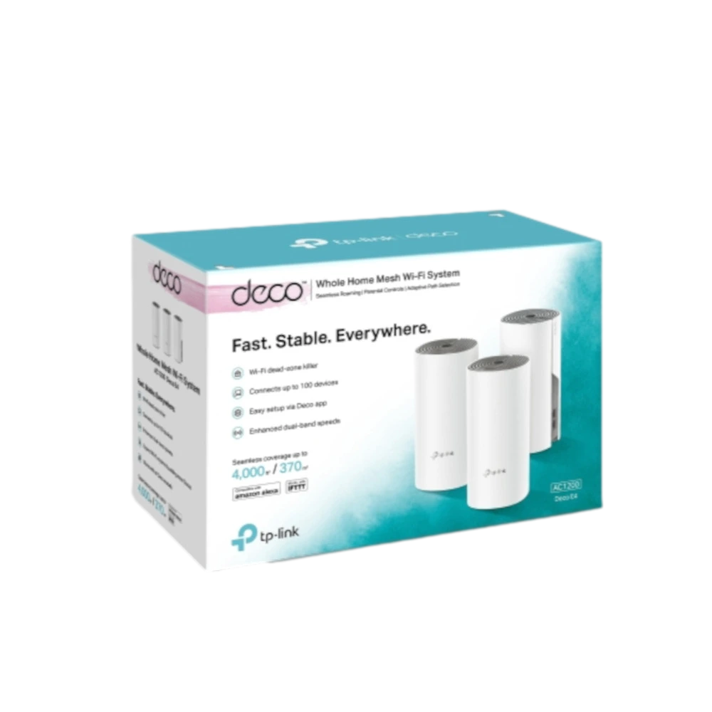  מגדיל טווח Deco E4 Mesh AC1200Mbps שלוש יחידות באריזה 10/100 
