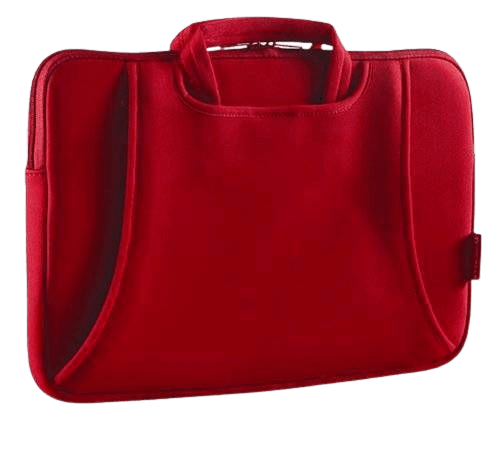  תיק מעטפת +ידיות ותאי איחסון עבור מחשבים ניידים בצבע אדום "14.1 