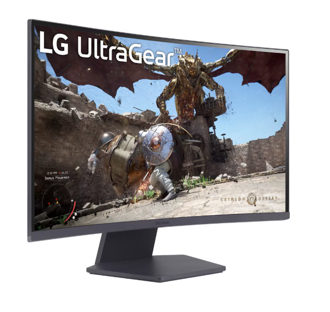 מסך מחשב גיימינג קעור ''LG UltraGear 27GS60QC-B QHD VA 180Hz 27 