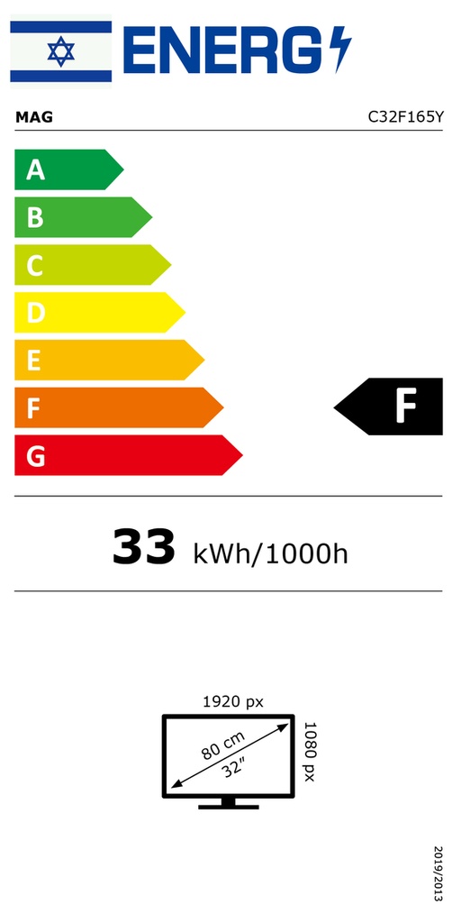  MAG 32" Curved FHD Led Monitor, C32F165Y 