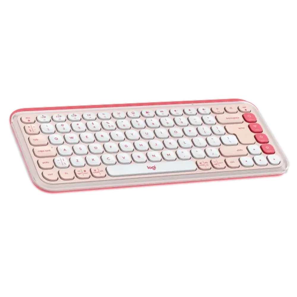  סט מקלדת ועכבר אלחוטיים בצבע ורוד LOGITECH POP ICON COMBO 