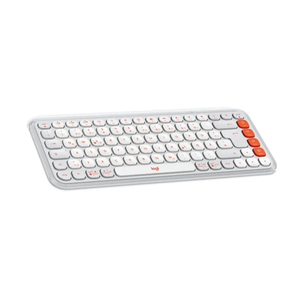  מקלדת אלחוטית בצבע אוף-וויט LOGITECH POP ICON KEYS 