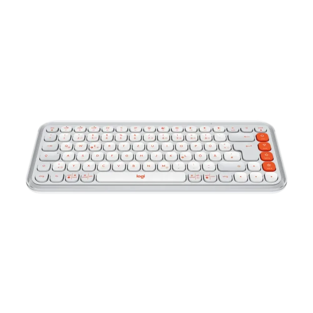  מקלדת אלחוטית בצבע אוף-וויט LOGITECH POP ICON KEYS 