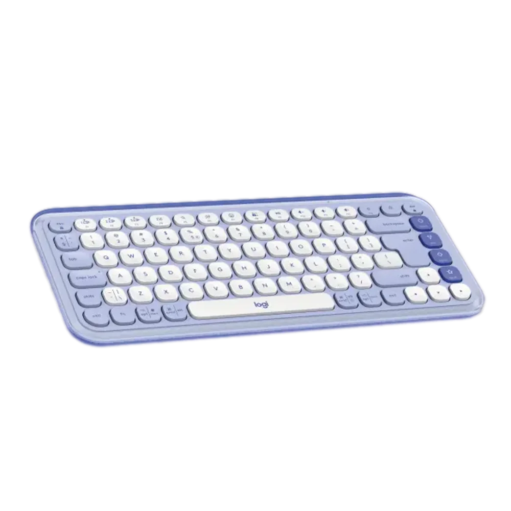  סט מקלדת ועכבר אלחוטיים בצבע לילך LOGITECH POP ICON COMBO 