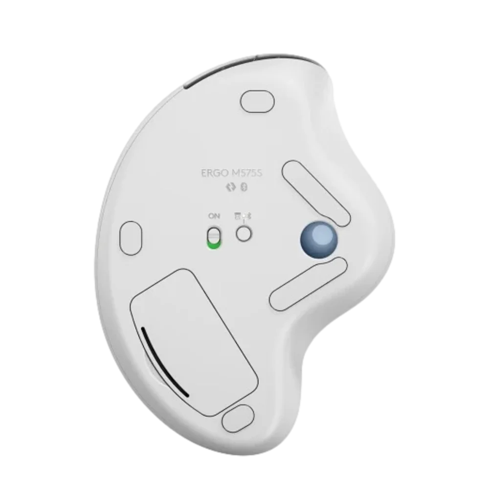  עכבר ארגונומי בצבע אופווייט LOGITECH ERGO M575S WIRELESS TRACKBALL 