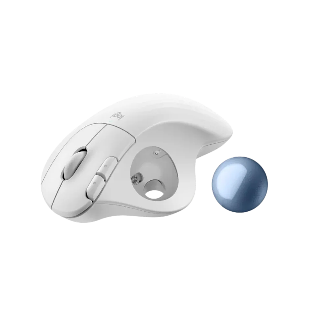  עכבר ארגונומי בצבע אופווייט LOGITECH ERGO M575S WIRELESS TRACKBALL 
