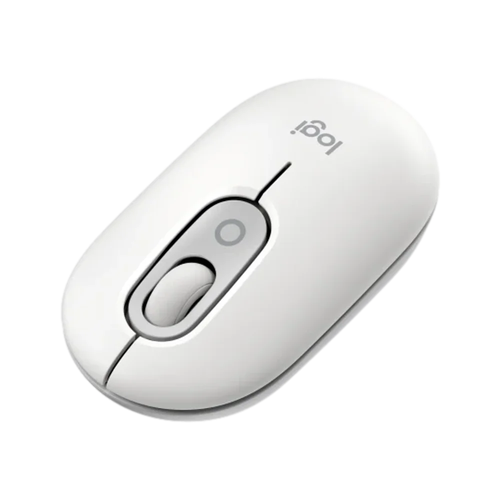  עכבר אלחוטי בצבע אוף-ווייט LOGITECH POP EMOJI 