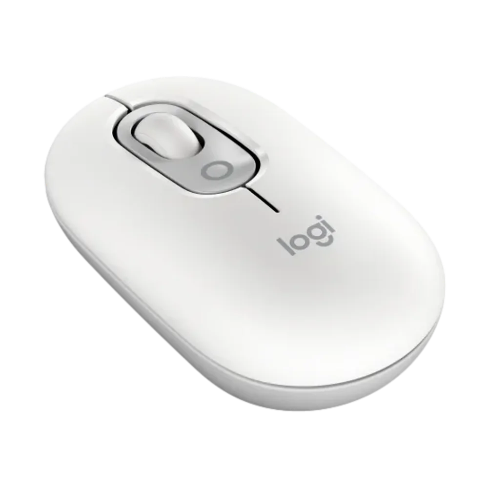  עכבר אלחוטי בצבע אוף-ווייט LOGITECH POP EMOJI 