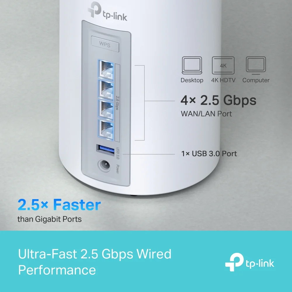  אקסס/ נתב DECO BE65 2 in pack BE9300 WI-FI7 MESH 