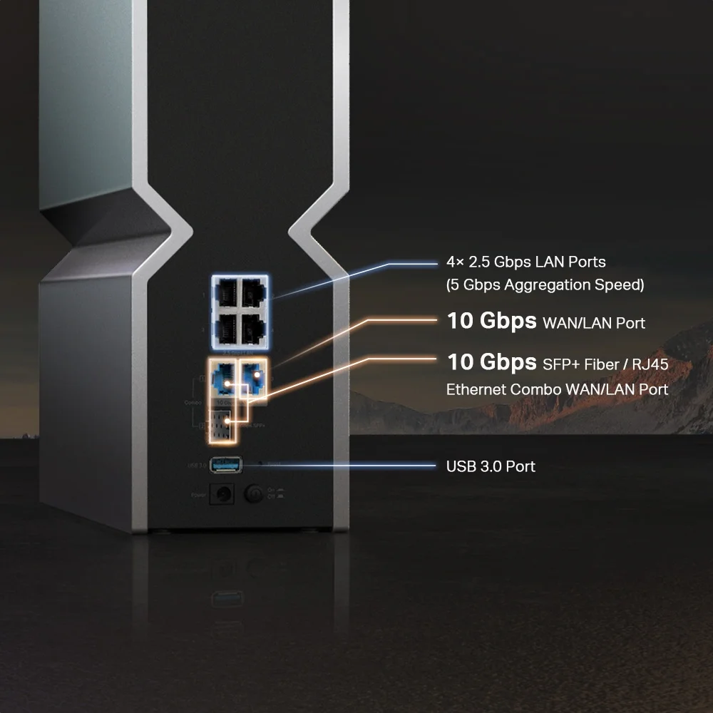  נתב Archer BE800 BE19000 Tri-Band WI-FI7 System 