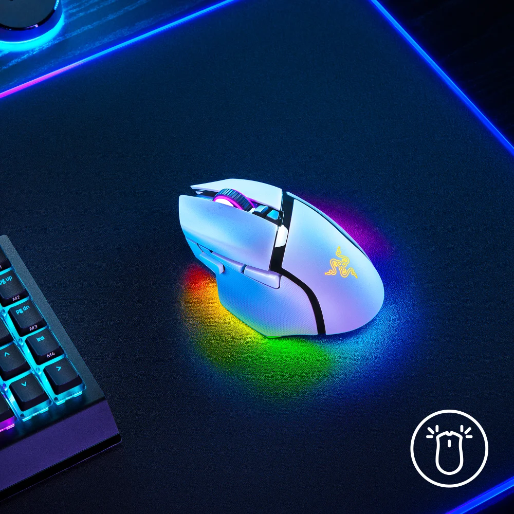  עכבר גיימינג אלחוטי RAZER BASILISK V3 PRO 35K לבן 