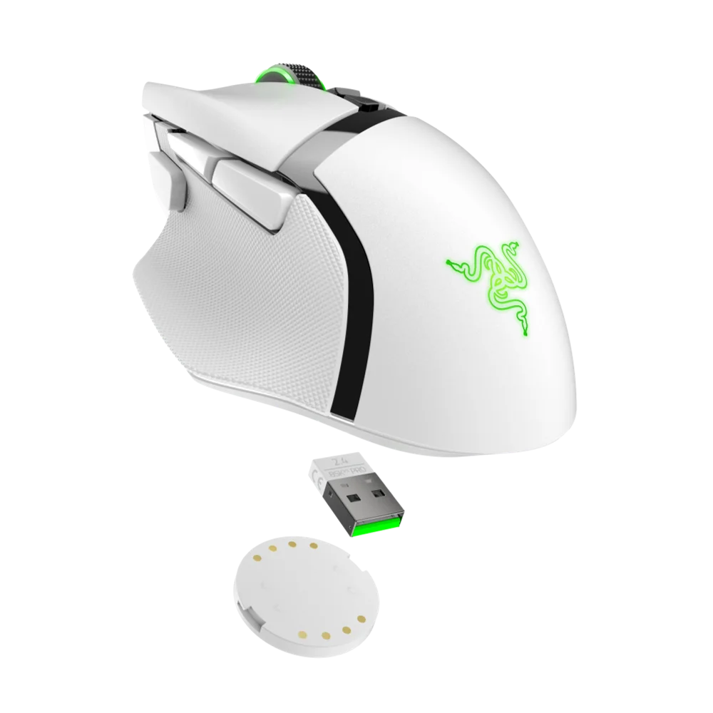  עכבר גיימינג אלחוטי RAZER BASILISK V3 PRO 35K לבן 