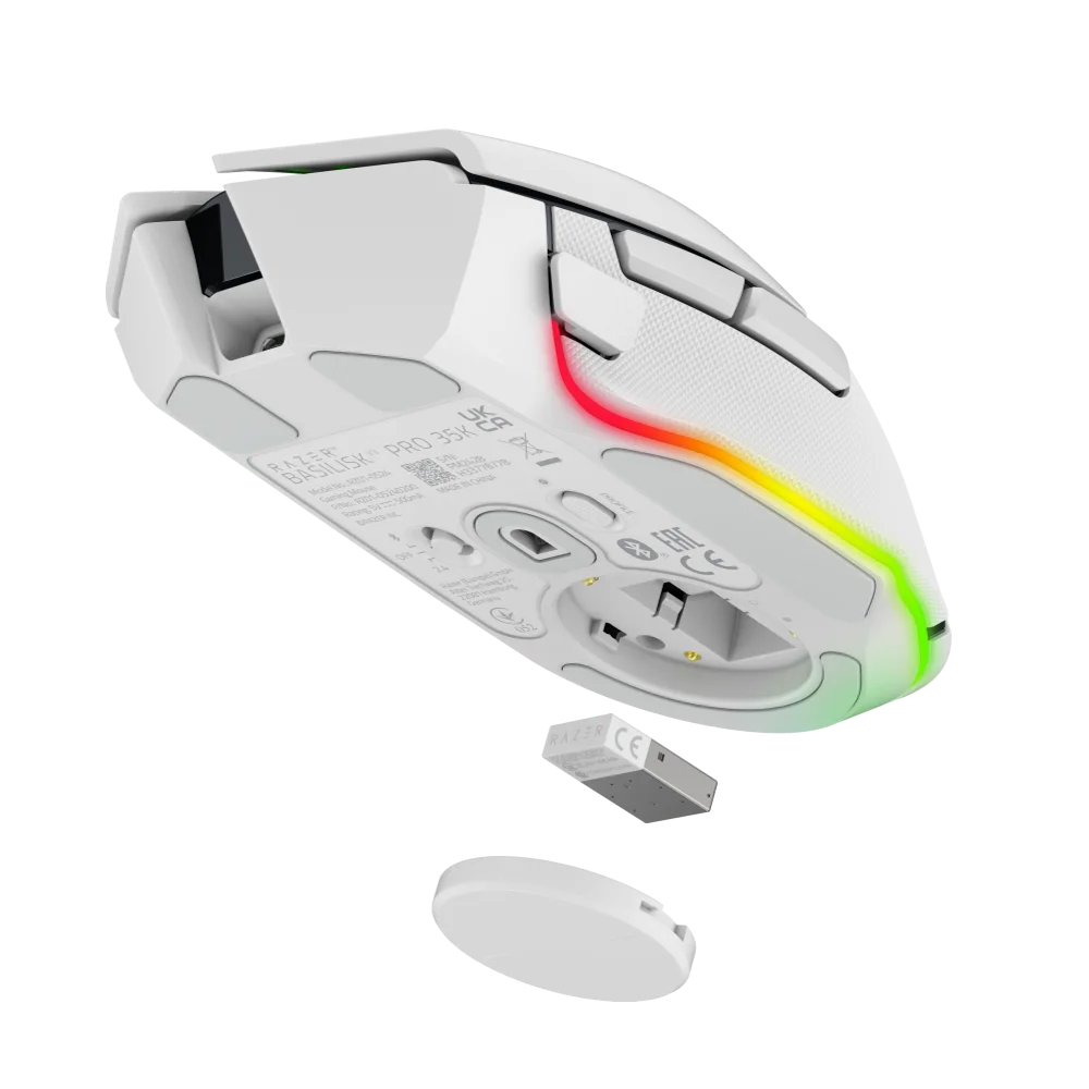  עכבר גיימינג אלחוטי RAZER BASILISK V3 PRO 35K לבן 