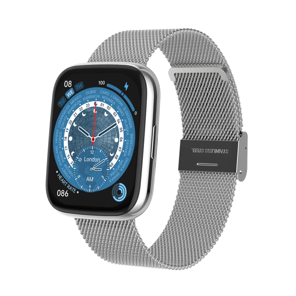  שעון חכם FITPRO S4 - בצבע כסף, השותף המושלם לסגנון חיים פעיל, בריא ומלא בסטייל! 