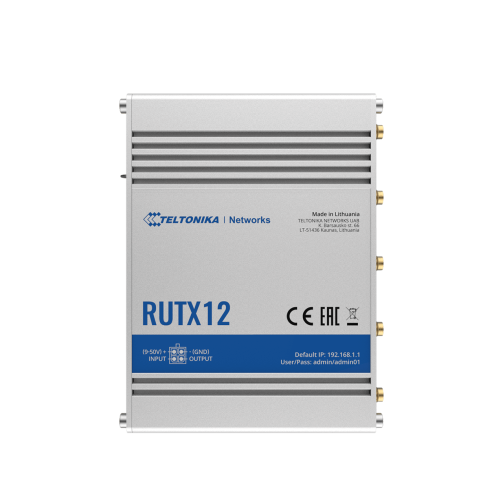  נתב סלולרי תעשייתי Teltonika RUTX12 4G 