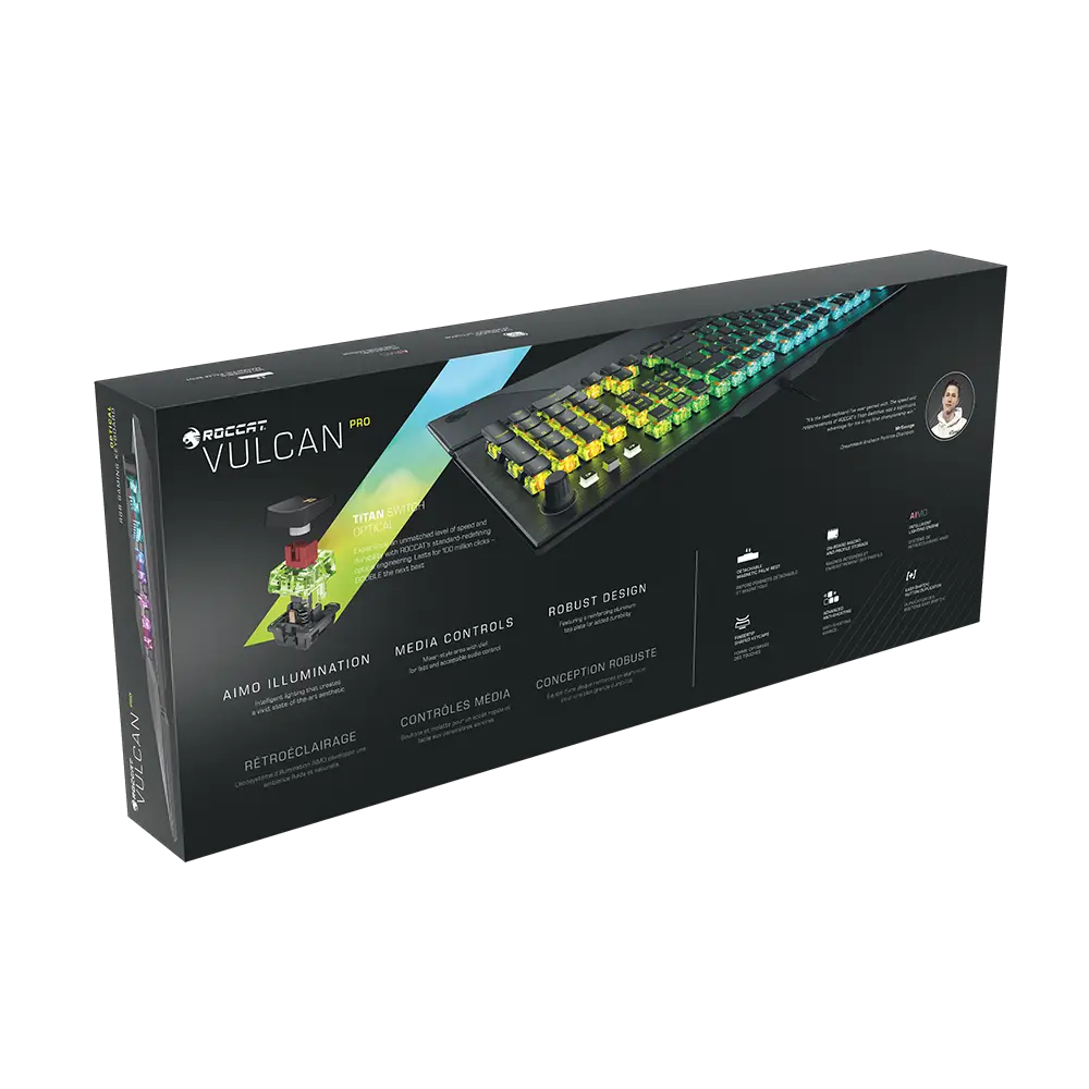 מקלדת שחורה ROCCAT VULCAN PRO RedS 