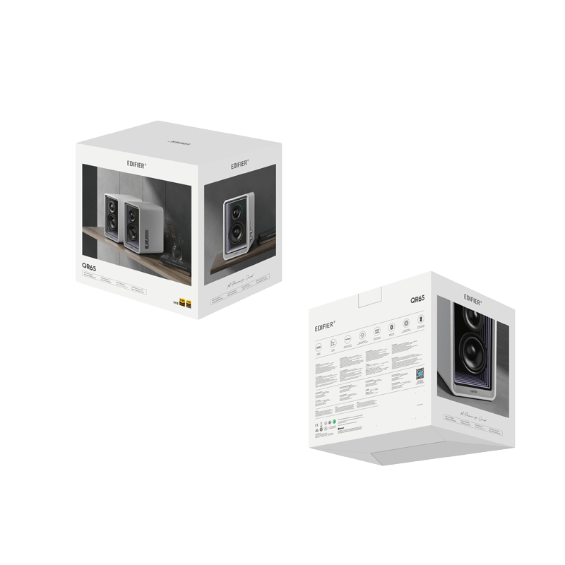 רמקול Edifier QR65 Active Monitor Spkr with 65W GaN Chrgr(white) 