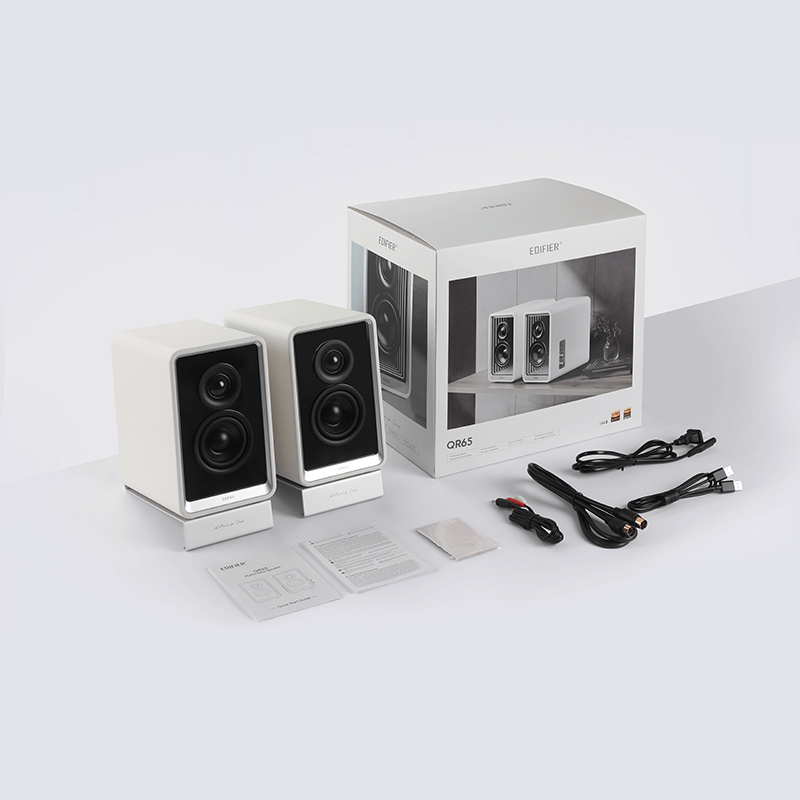 רמקול Edifier QR65 Active Monitor Spkr with 65W GaN Chrgr(white) 