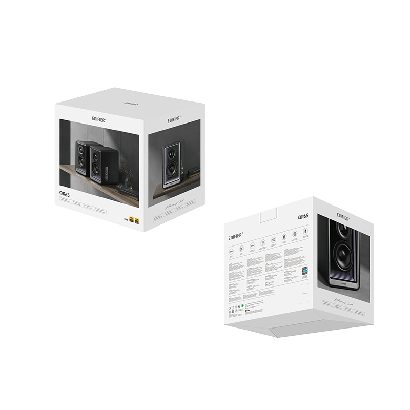 רמקול Edifier QR65 Active Monitor Spkr with 65W GaN Chrgr(black) 