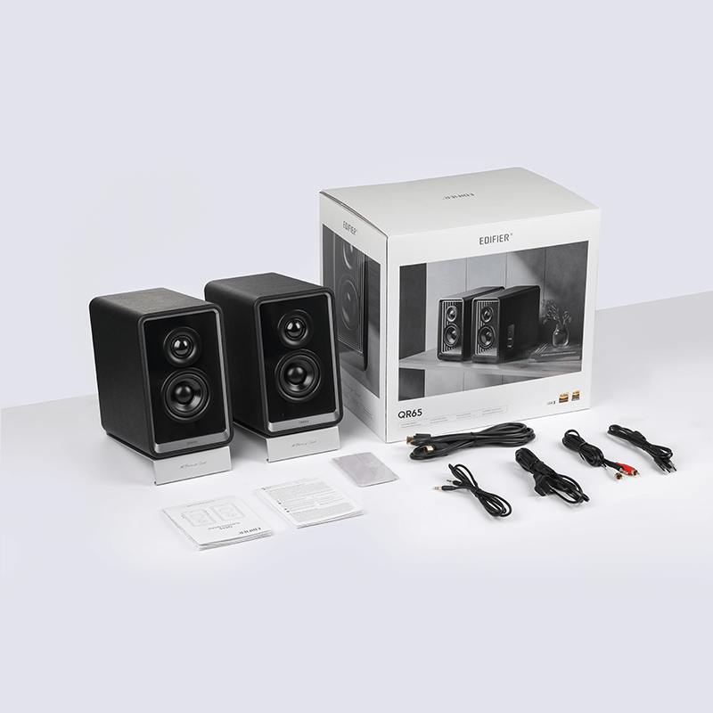 רמקול Edifier QR65 Active Monitor Spkr with 65W GaN Chrgr(black) 