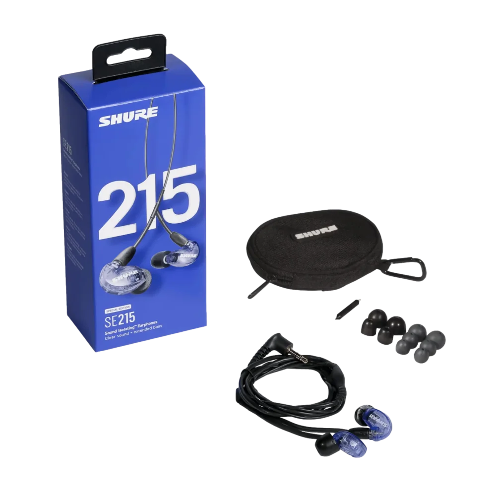  אוזניות IN-EAR מקצועיות עם טכנולוגיית סינון רעשים דגם SE215 מבית SHURE 