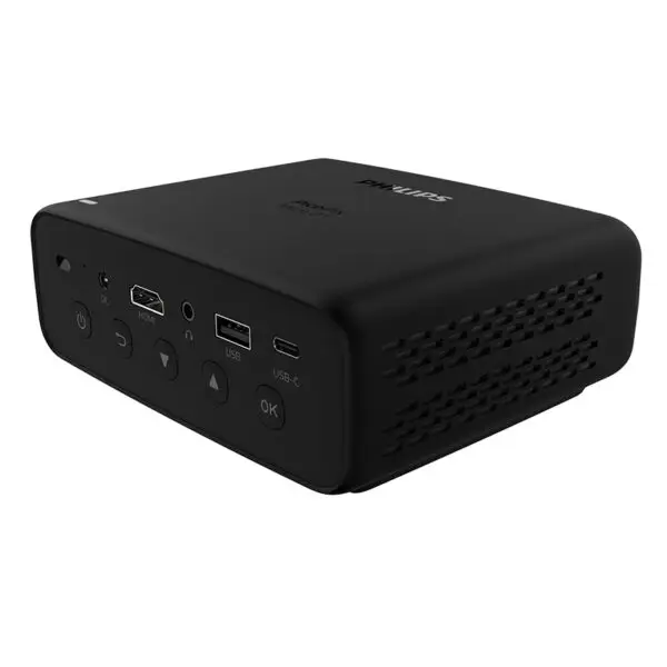  מקרן Philips PicoPix Micro 2 HDMI Wi-Fi USB-C עד 150 לומן QHD PicoPix Micro 2 Black 
