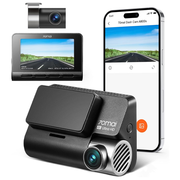  מצלמת רכב 4K חכמה דו-כיוונית 70mai Dash Cam A800S-1 