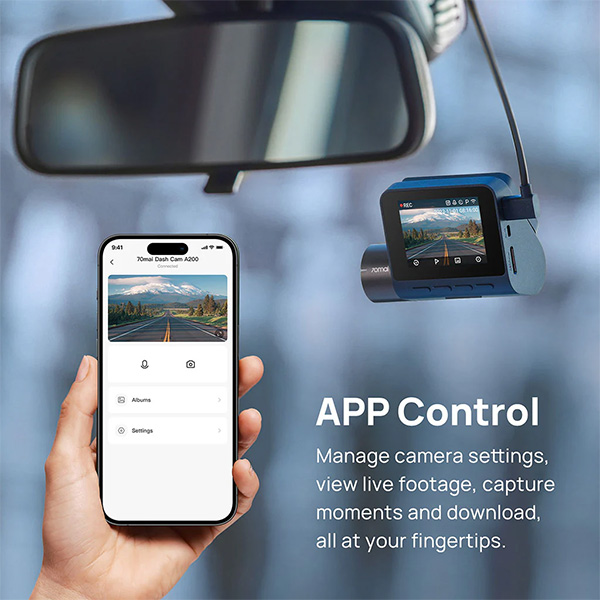  מצלמת רכב חכמה דו-כיוונית 70mai Dash Cam A200 