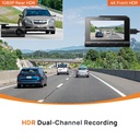  מצלמת רכב 4K-HDR חכמה דו-כיוונית 70mai Dash Cam A810-2 