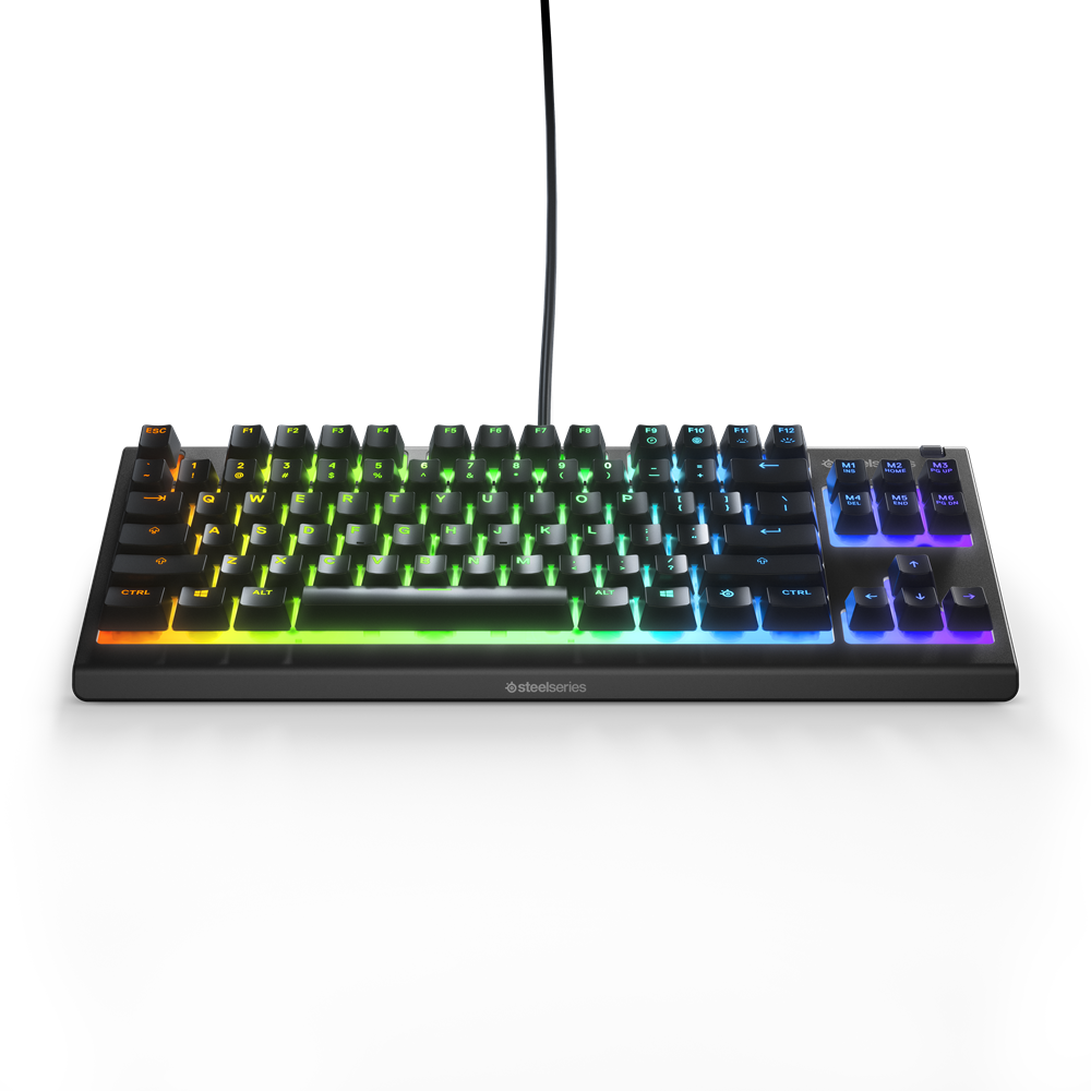  מקלדת גיימינג חוטית עמידה במים SteelSeries Apex 3 TKL US LED 