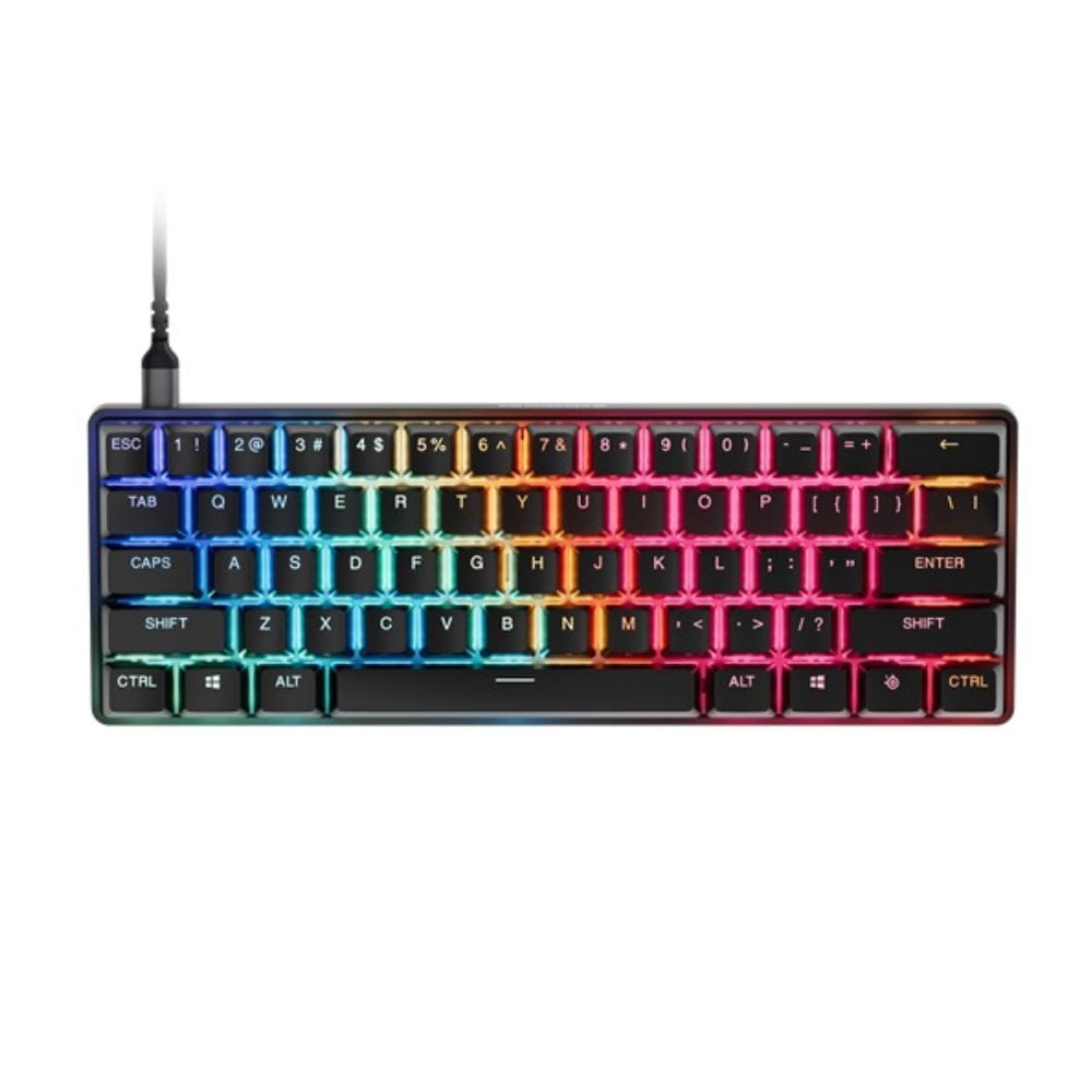  מקלדת גיימינג מכאנית חוטית SteelSeries Apex Pro Mini Gen 3 בגודל 60% עם מתגים מגנטיים מהירים Steelseries Apex Pro Gen 3 Mini 