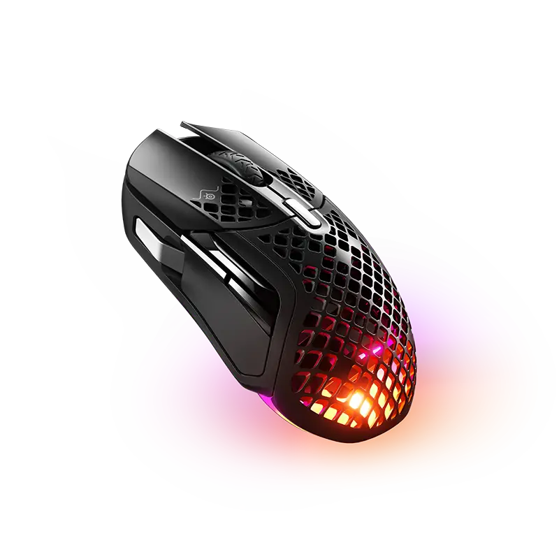  עכבר גיימינג אלחוטי Aerox 5 Steelseries – חיישן מדויק, 9 כפתורים לתכנות, סוללה 180 שעות, קל משקל 74 גרם Aerox 5 Wireless Black 