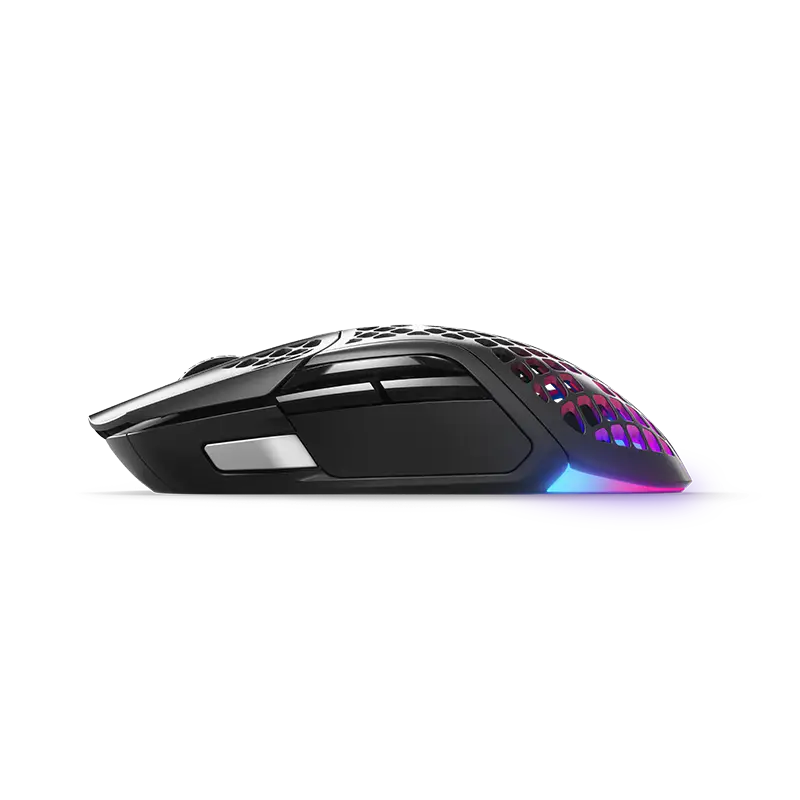  עכבר גיימינג אלחוטי Aerox 5 Steelseries – חיישן מדויק, 9 כפתורים לתכנות, סוללה 180 שעות, קל משקל 74 גרם Aerox 5 Wireless Black 