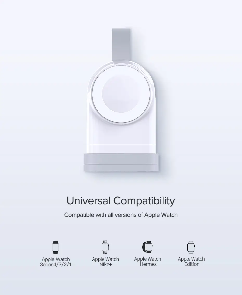  מטען מגנטי נייד ל‑Apple Watch – UGREEN MFi, קייס קומפקטי, טעינה תוך שעתיים, מושלם לדרך UGREEN CD144 50944 