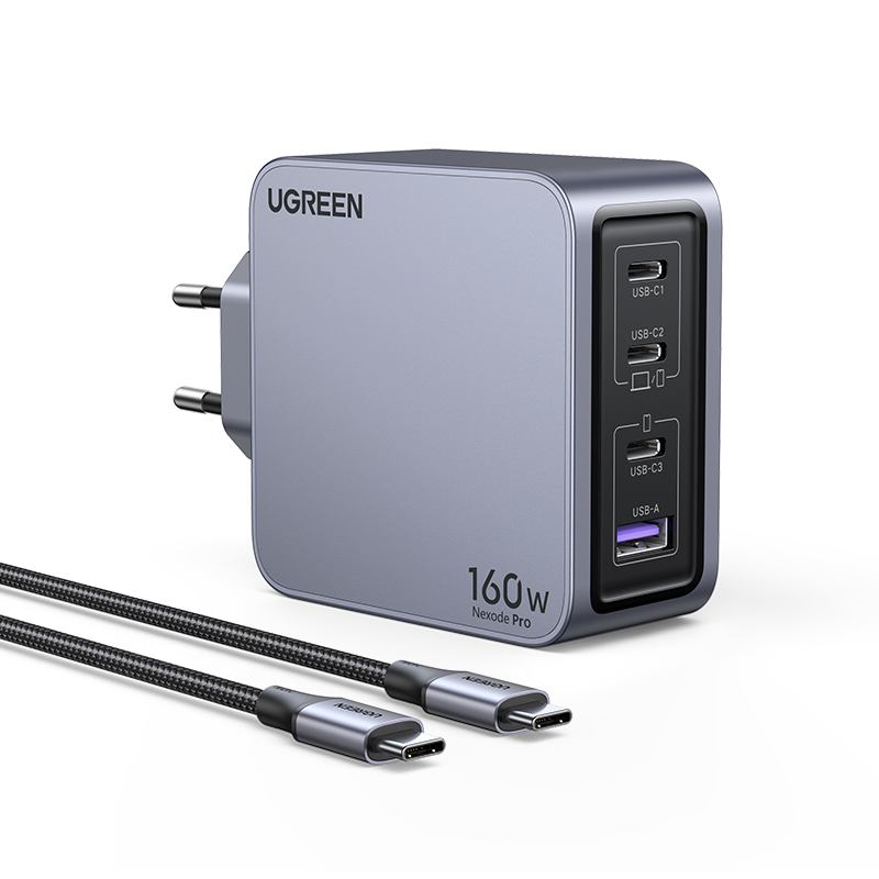  מטען קיר UGREEN NEXODE PRO 160W GAN + כבל CTC UGREEN X763 25877 