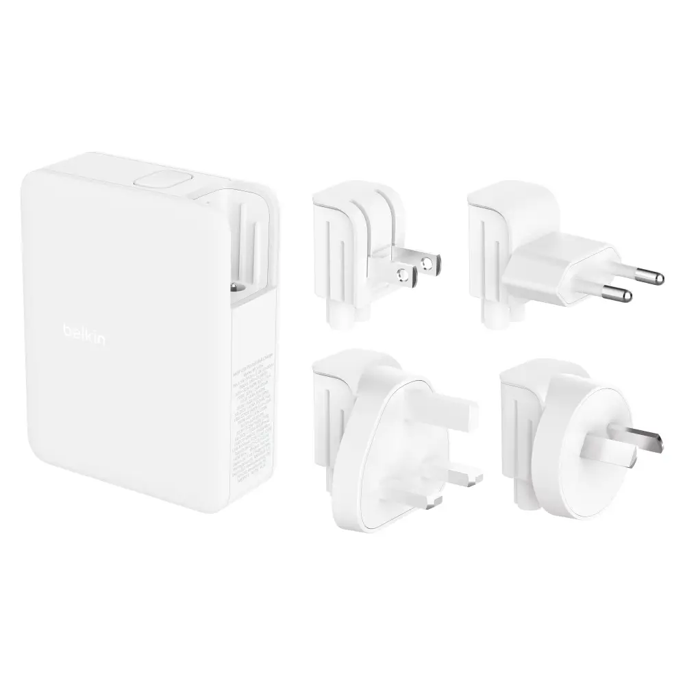  מטען קיר 4 יציאות Belkin BoostCharge 140W עם מתאמים לשקעים UK, EU, US WCH014bt 