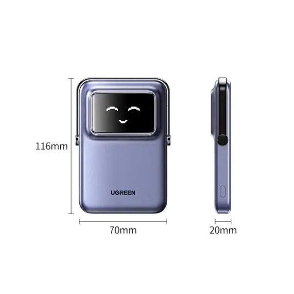 סוללת גיבוי מגנטית Ugreen UNO 5000mAh Robot 20W Ugreen PB571 35605B 