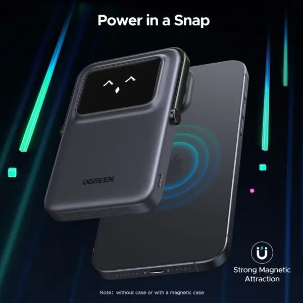  סוללת גיבוי מגנטית Ugreen UNO 5000mAh Robot 20W Ugreen PB571 35605B 