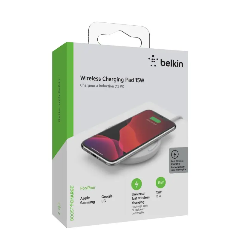  משטח טעינה מהירה Belkin 15W WIA002bt 