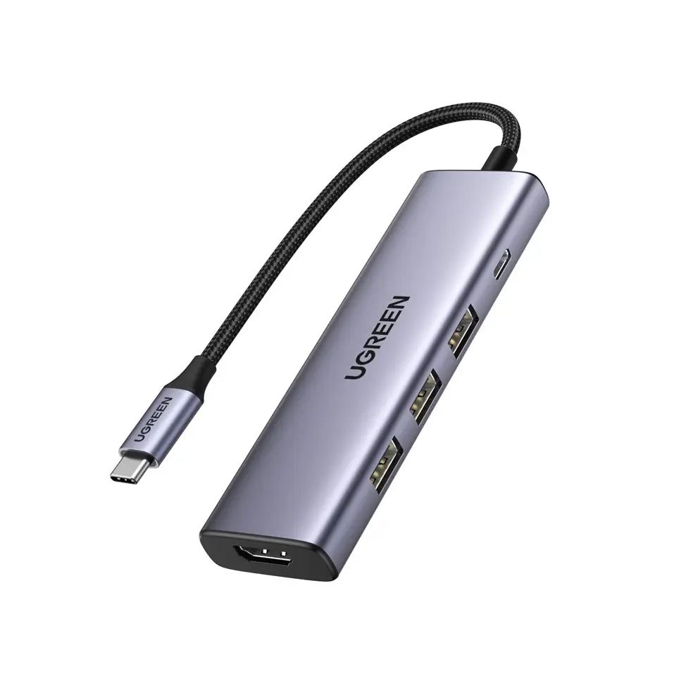  מולטיפורט UGREEN 5 IN 1 100W PD 4K 30Hz HDMI אפור ugreen CM511 15596 