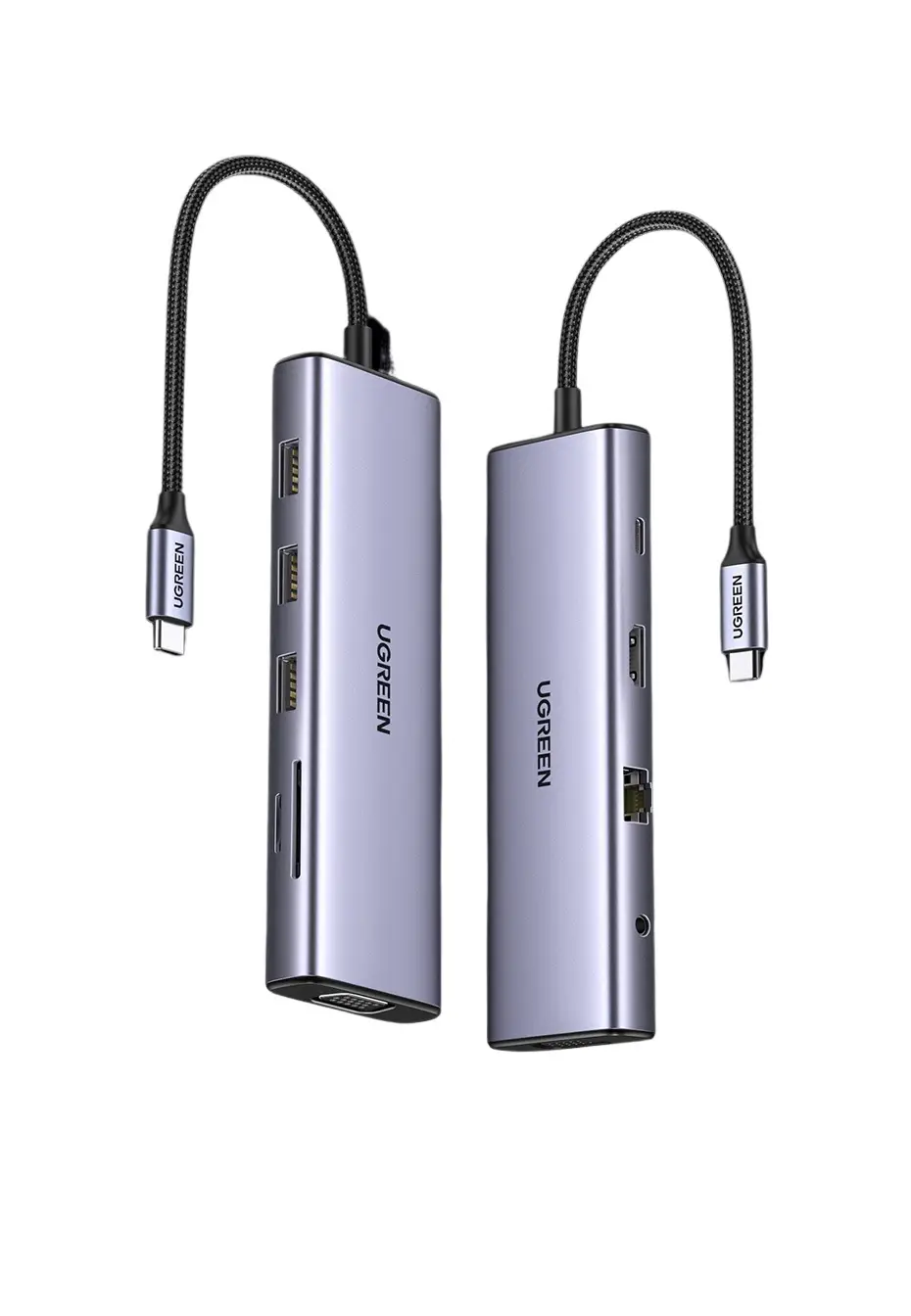  מולטיפורט UGREEN 10 IN 1 100W PD 4K 30Hz HDMI אפור CM498-15601 