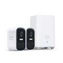  ערכת 2 מצלמות חכמות 2K + רכזת eufy Security eufyCam 2C Pro Kit 