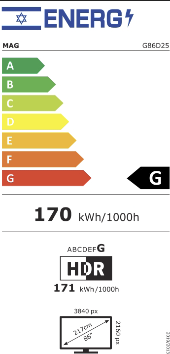  MAG 85.6" LED SMART TV Powered by GOOGLE TV G86D25 